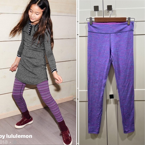 Lululemon Ivivva Rhythmic Space Dye Leggings size 14-Girls - Picture 5 of 9